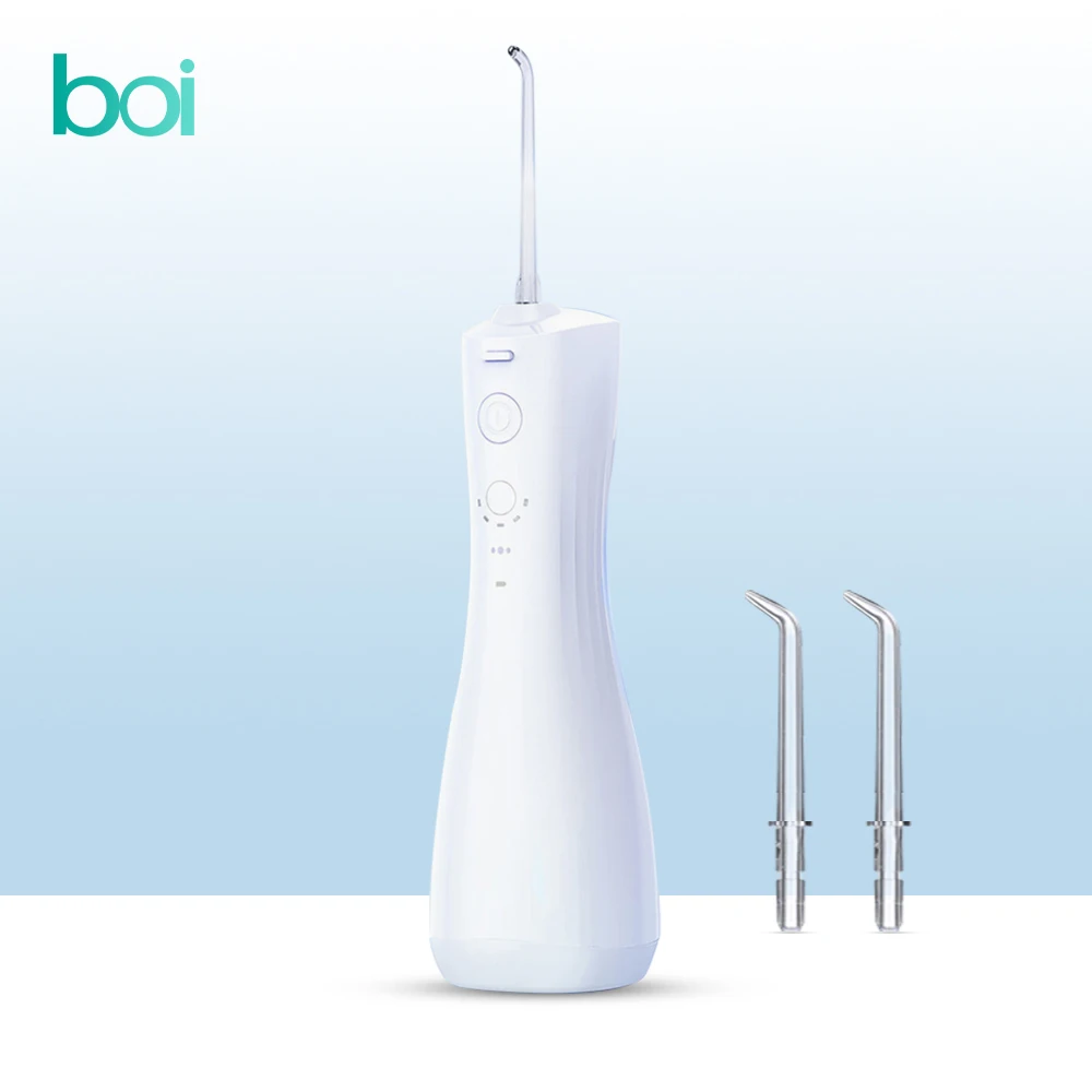 

Boi Antibacterial 6 Mode Portable Smart Oral Irrigator 250ml Water Tank Pulse Dental Flosser Cleaner For False White Teeth Jet