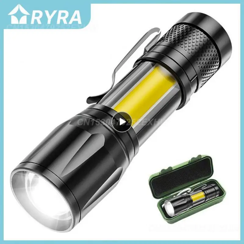 

Mini Led Flashlight Usb Charge 2000lumen Torch Lamp Lantern Waterproof Adjustable Penlight Hot Led Light Built In Battery New