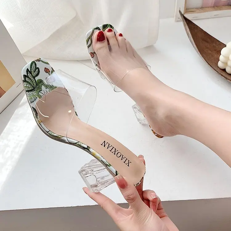 

Женские прозрачные сандалии из ПВХ, Размеры 35-43