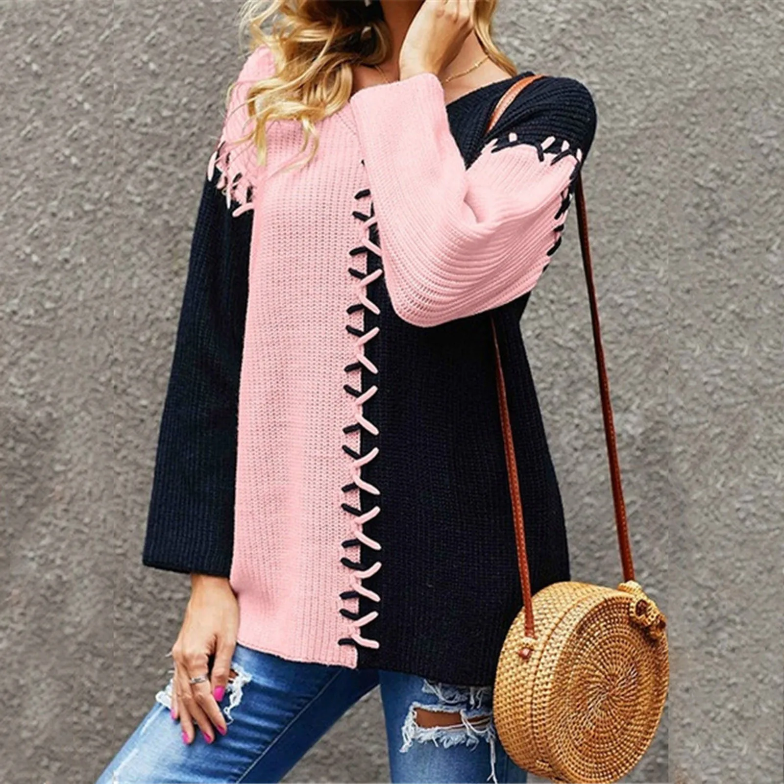 

Женский зимний джемпер с длинным рукавом и леггинсами