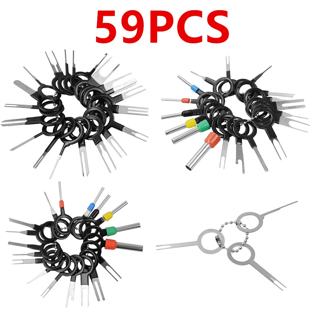 

41PCS/59PCS Car Terminal Removal Tool Wire Plug Connector Extractor Puller Release Pin Extractor Kit For CarPlug Repair Tool