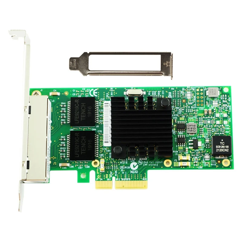 

PCI-Express X4 4-Port Gigabit Ethernet Network Card I350AM4 Chip Server Adapter Network Card I350-T4V2