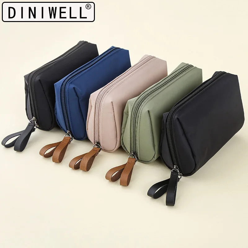 

Fashion Cosmetic Bag Portable Solid Color Makeup Bags Toiletries Organizer Multifunction Zipper For Women Waterproof Travel