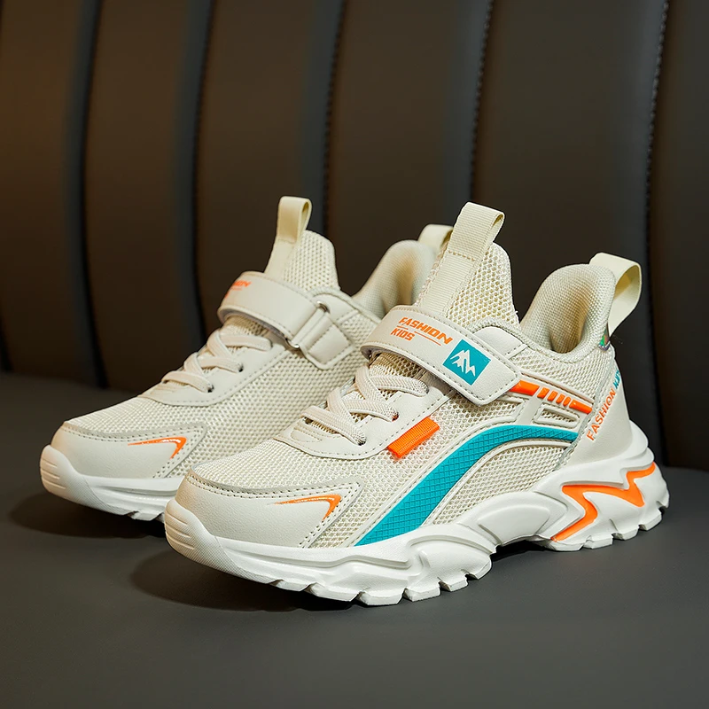 All Season Children's Casual Sneakers Mesh Kids Shoes breathable Sports Tennis Shoes for Boys Outdoor Running Shoes Light Flats