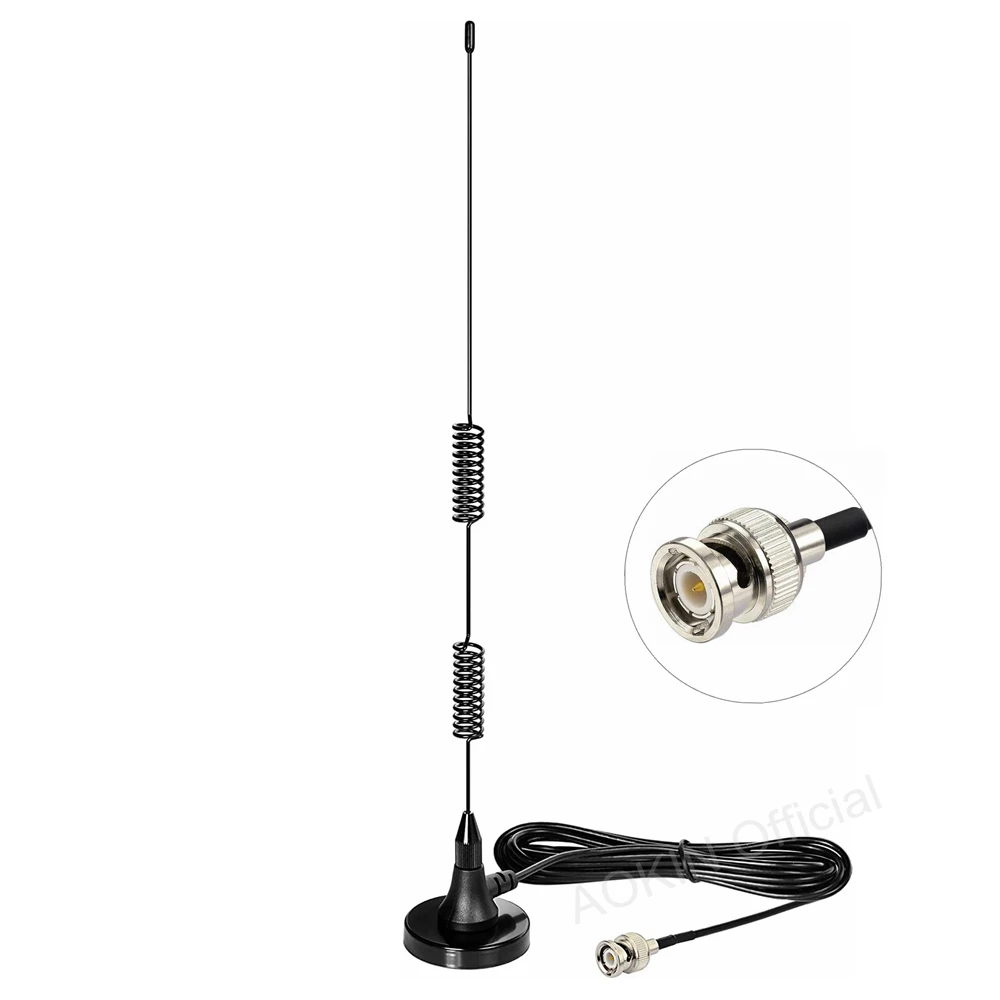 20-1300MHz Scanner Antenna Radio Magnetic Base Antenna HF VHF UHF Radio BNC Male Antenna for Radio Scanner