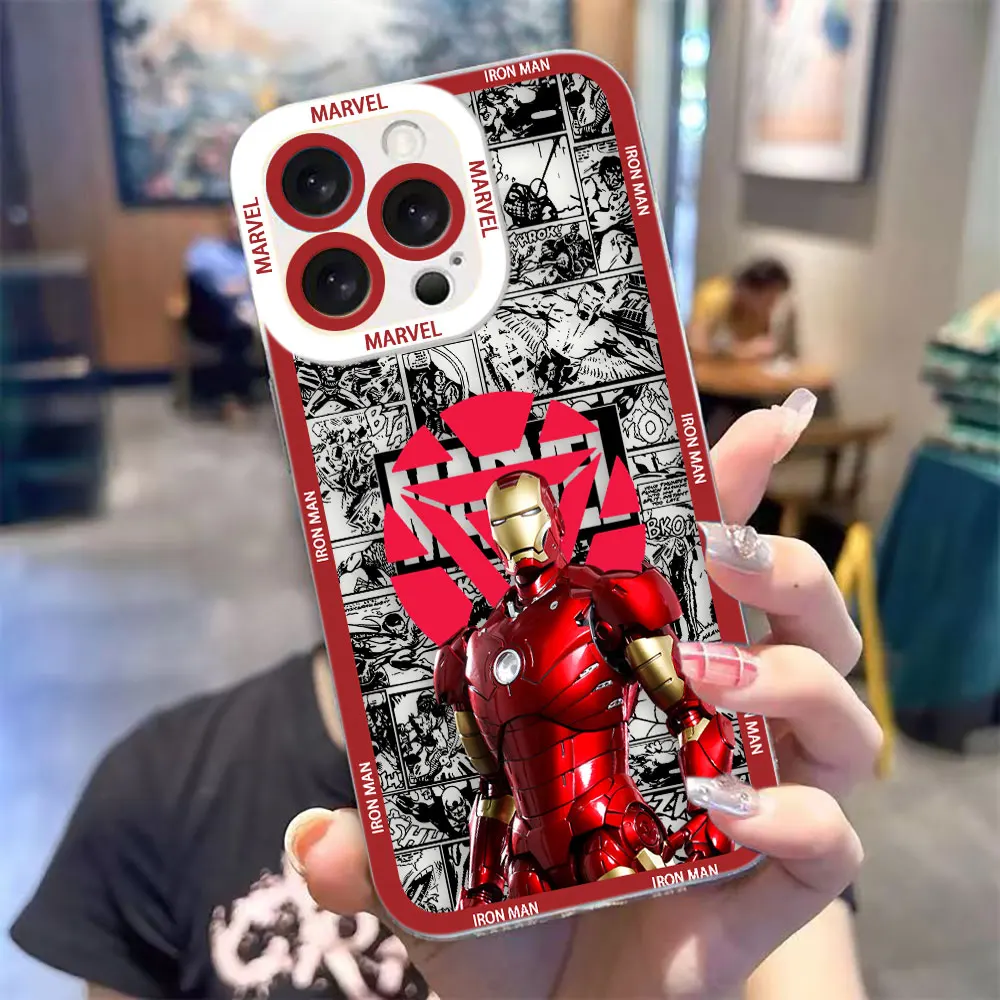 Прозрачный чехол с героями Marvel мстители для VIVO Y100 Y76 Y75 Y73 Y51A Y50 Y36 Y33T Y28 Y22S Y20 Y19 Y17 Y17S