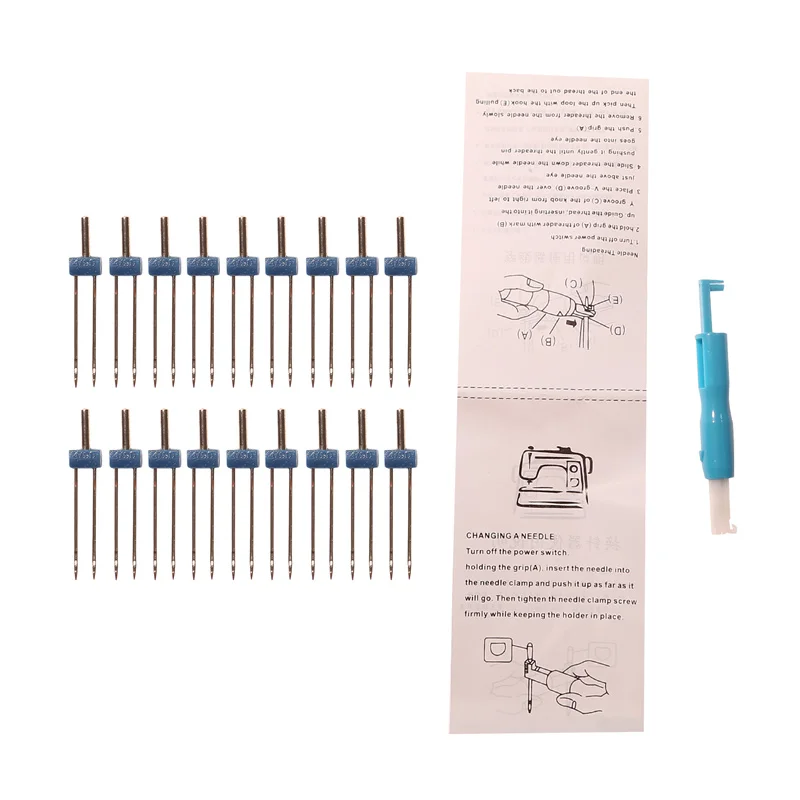 

18PCS Sewing Machine Needles Double Twin Needles 2.0/90 3.0/90 4.0/90 Sewing Needles for Most Household Sewing Machine
