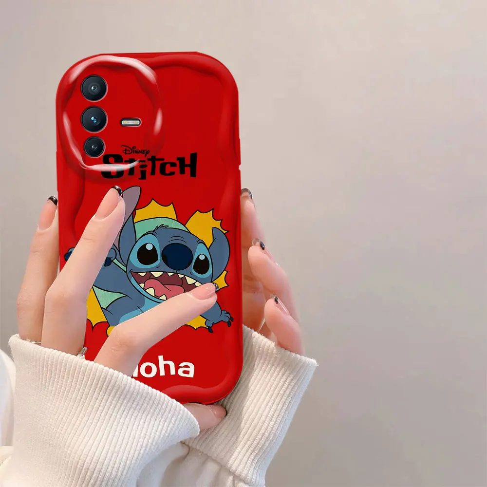 Чехол Cartoon D-Disney Stitch 3D Wave для Infinix SPARK CAMON ПРИМЕЧАНИЕ HOT 40 40I ZERO 30 30I 20 20I 12 9 POVA SMART 6 7 8 GT