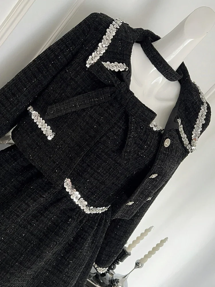 Зимние женские французские винтажные старые деньги вечерние наряды для