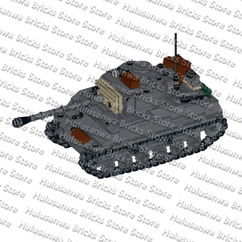 Фото Модель военного танка M4A3E8, конструктор MOC, военная техника, модульные технологичные подарки, набор для сборки, детские игрушки, праздничный подарок №1