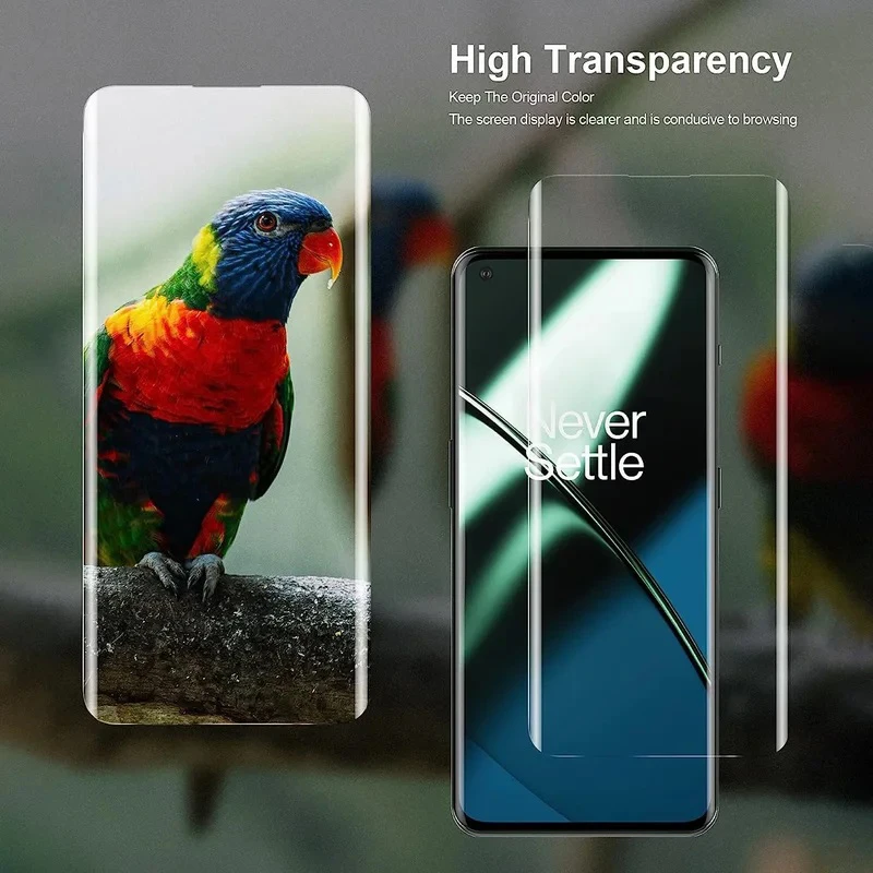 Защитное стекло закаленное с жидким клеем для Oneplus 11 12 9 10 Pro 9r 9rt 10t 7 7T 8 Ace 3 2
