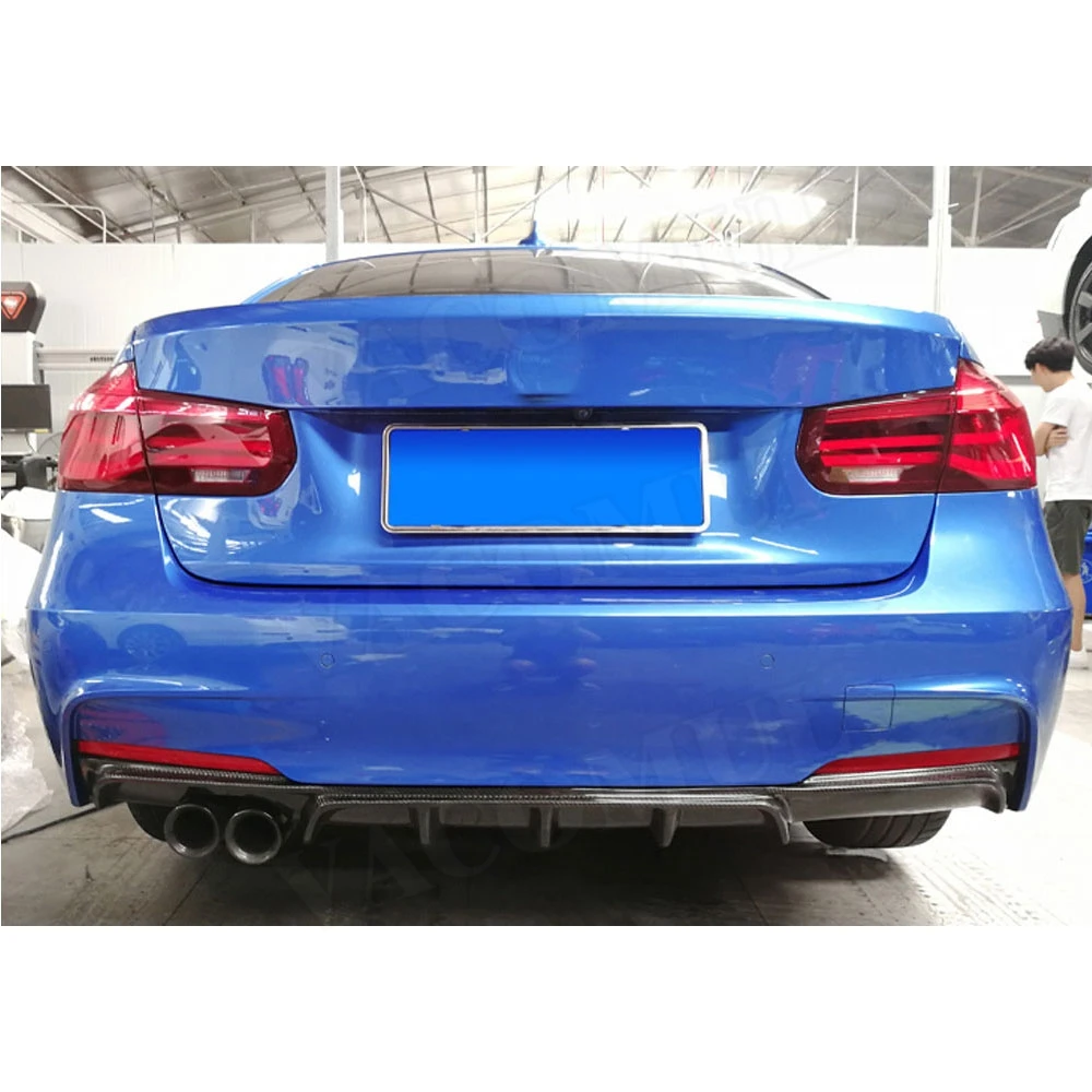 

Спойлер для заднего бампера для BMW F30 F35 320i 328i M-sport 2012 -18, ласты, диффузор в виде акулы, одинарный вывод, два выхода