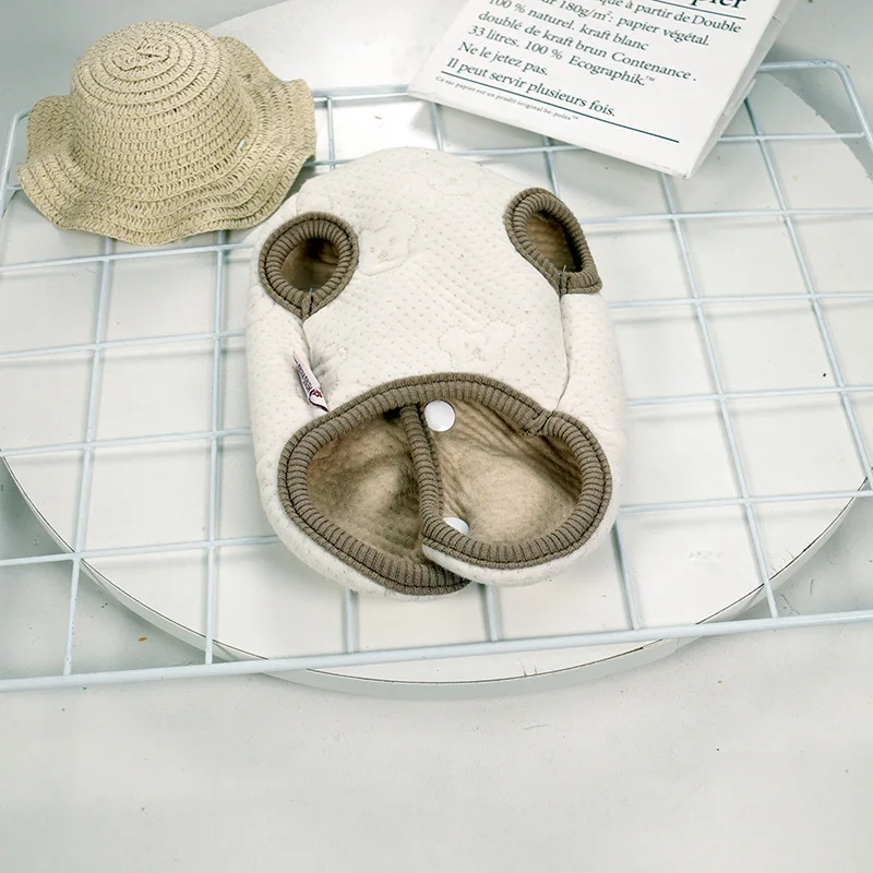 Новинка зимняя одежда для домашних животных жилетка с медведем собак хлопковая