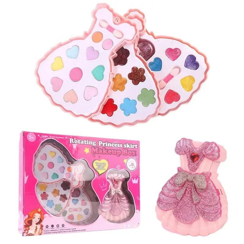 

Children'S Cosmetics Make-Up Set Full Set Safety Kindergarten Children And Girls Play House Toys Princess Skirt Magic Wand Style