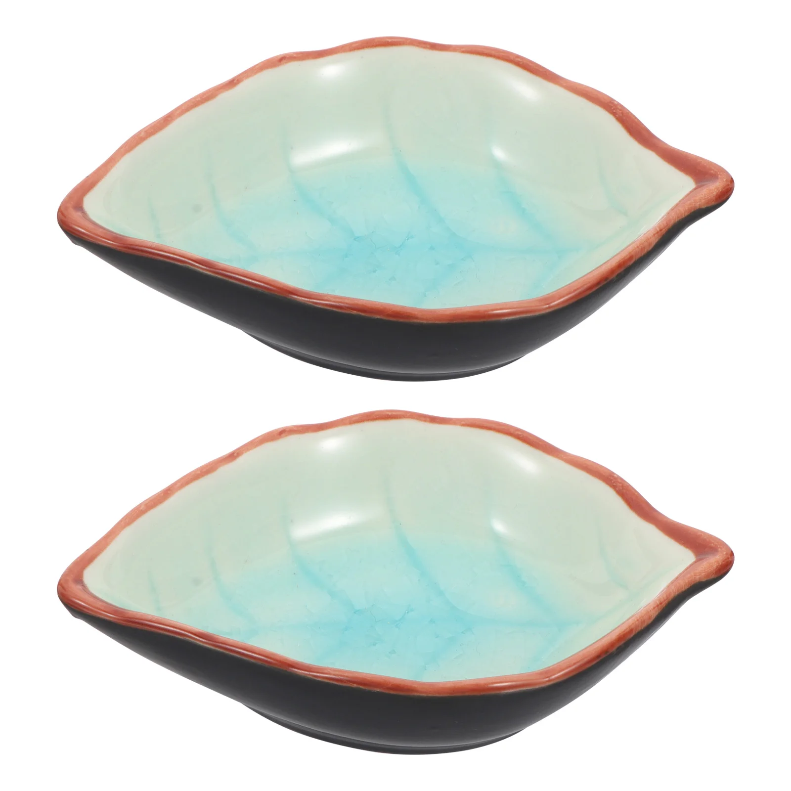 

2 Pcs Ink Dish Pallet Pigment Storage Plate Painting Holder Brush Ceramics Dipping Bowls Office Inkwell Sauce