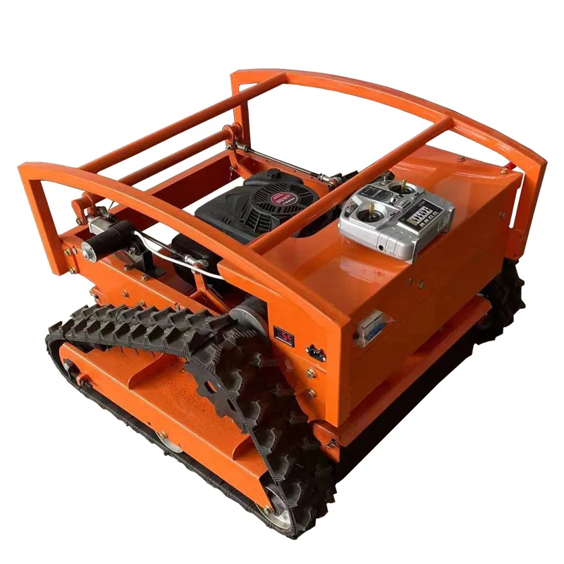 

Cheap garden 9Hp mowers lawn rotary tracked all terrain remote control weed mowing machine