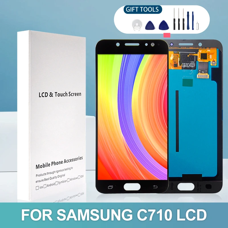ЖК-дисплей 5,5 дюйма с сенсорной панелью и дигитайзером для Samsung Galaxy C710, 1 шт.