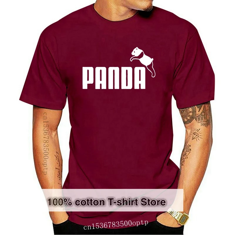 Футболка с изображением панды pumea популярный новый модный топ бесплатная