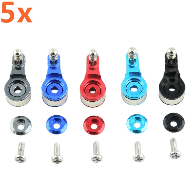 

5Pcs 25T Metal Adjustable Damping Servo Arm Horn For 1/10 Models RC Crawler Car Traxxas TRX4 TRX-4 TRX6 Upgrade Parts