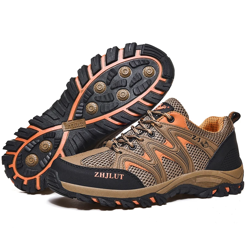 SENAGE Men and Women Hiking Shoes Mesh Breathable Lace Up Sneakers Summer Climbing Mountain Sport Shoes  Outdoor Trekking Shoes