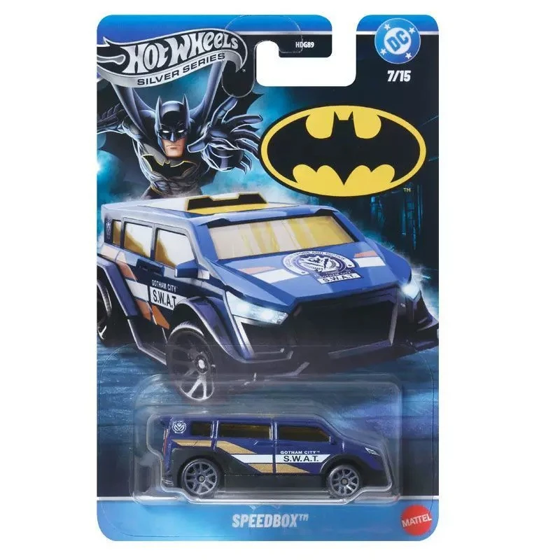 Фото Оригинальные игрушки Hot Wheels: серебряная серия Бэтмена, модели автомобилей 1:64, литые под давлением, Бэтвинг, Бэтмобиль, Jaded Speedbox, прототипы, подарок №3