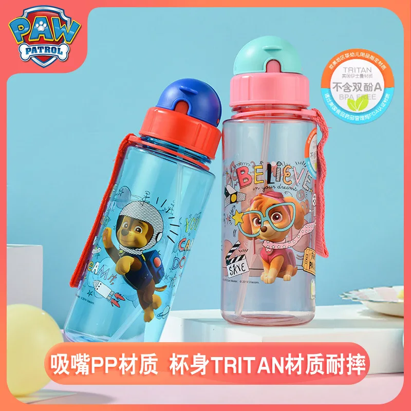 Spin Master Cartoon Cups Kids Outdoor Portable Water PAW Patrol Tritan BPA Free High Capacity Baby Water Bottle Cute Sippy Cup