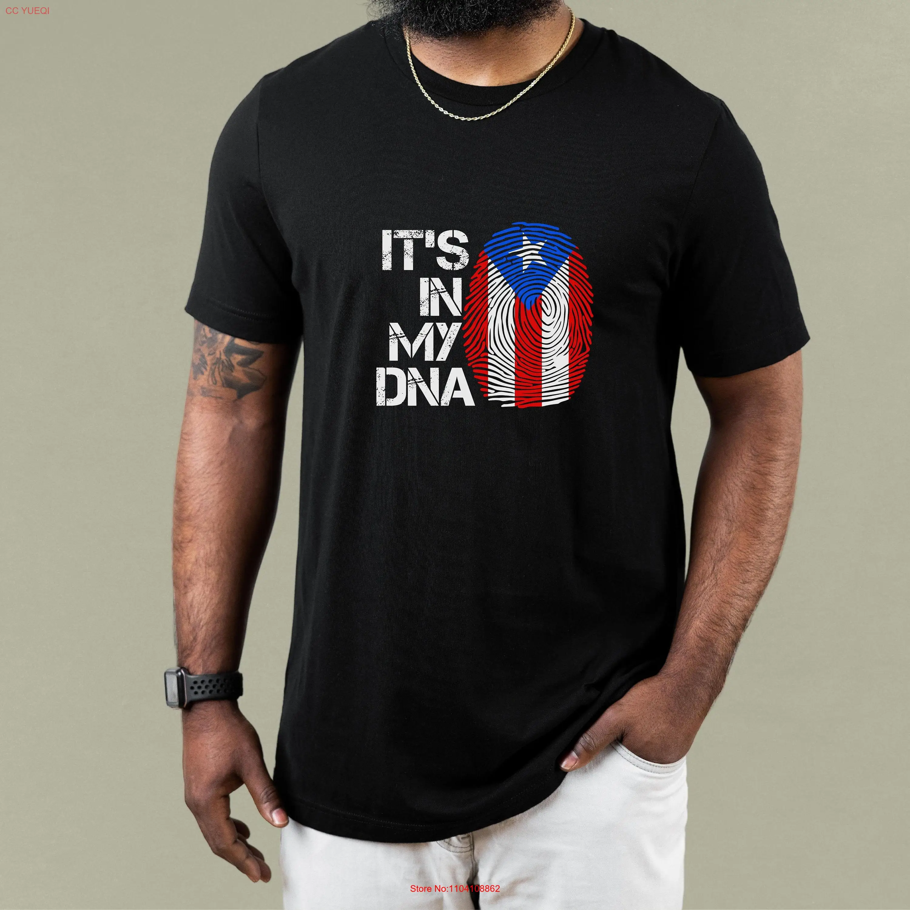 Футболка It's In My DNA Boricua Пуэрто-Рико Латино AF Флаг Семья Восединение Латина с