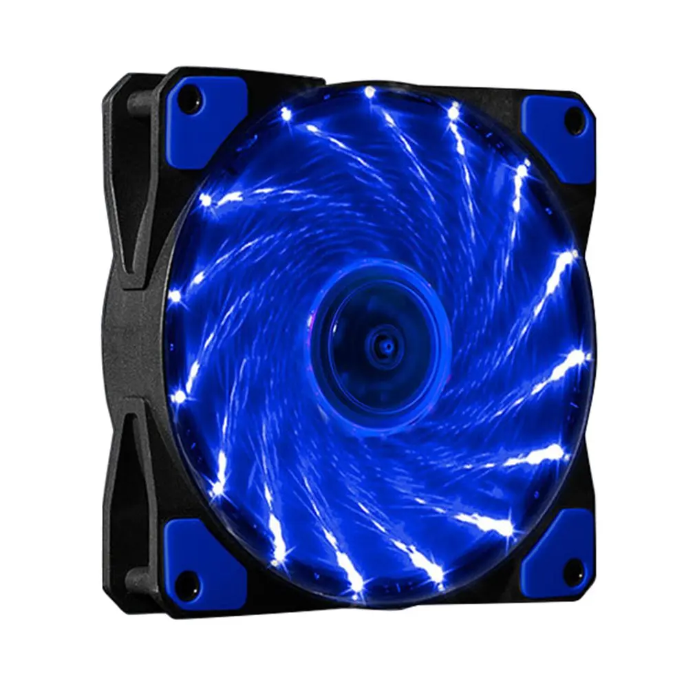 

RGB PC Case Fans Computer Case Cooling Fan 15 Lights Streamer 12025 Chassis Fan 120mm RGB LED PWM Light Heat Dissipation Fan