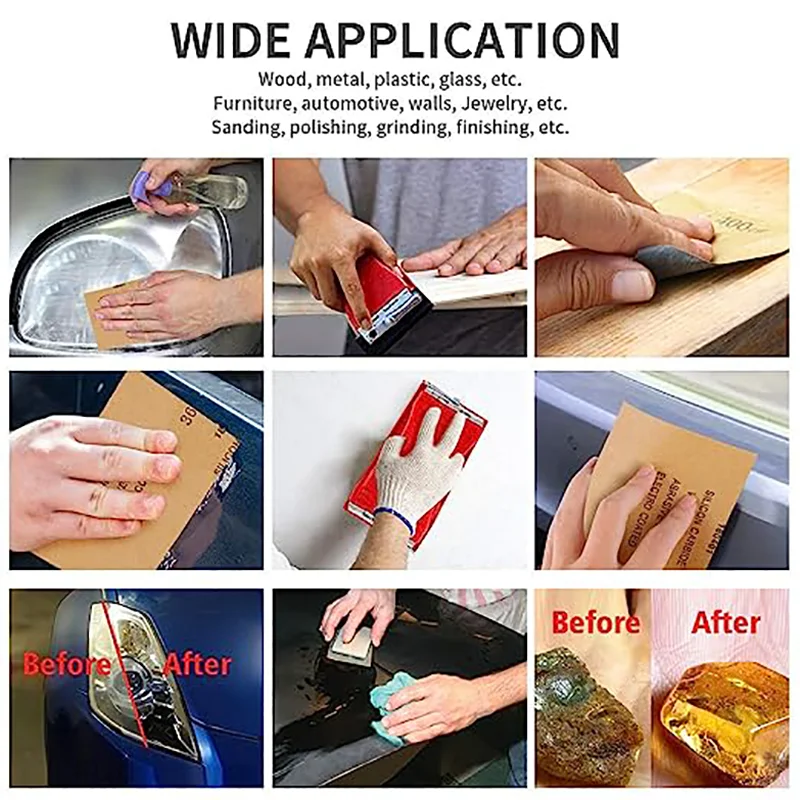 65 шт. наждачная бумага 120x150 мм абразивный материал 80/180/Грит