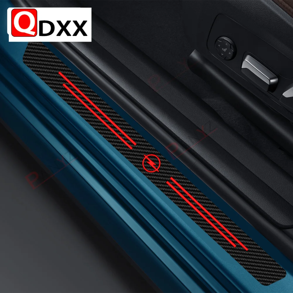 4 шт. наклейки на пороги автомобиля Opel Astra Adam Combo Corsa Crossland X Grandland модели Insignia Meriva Mokka