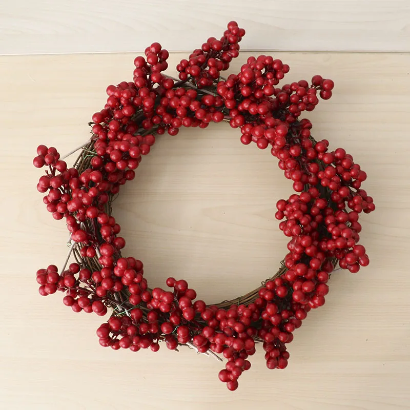

5pcs Artificial Berry Decorative Berries DIY Christmas Wreath Accessories Fake Red berries Christmas Decoration For Home
