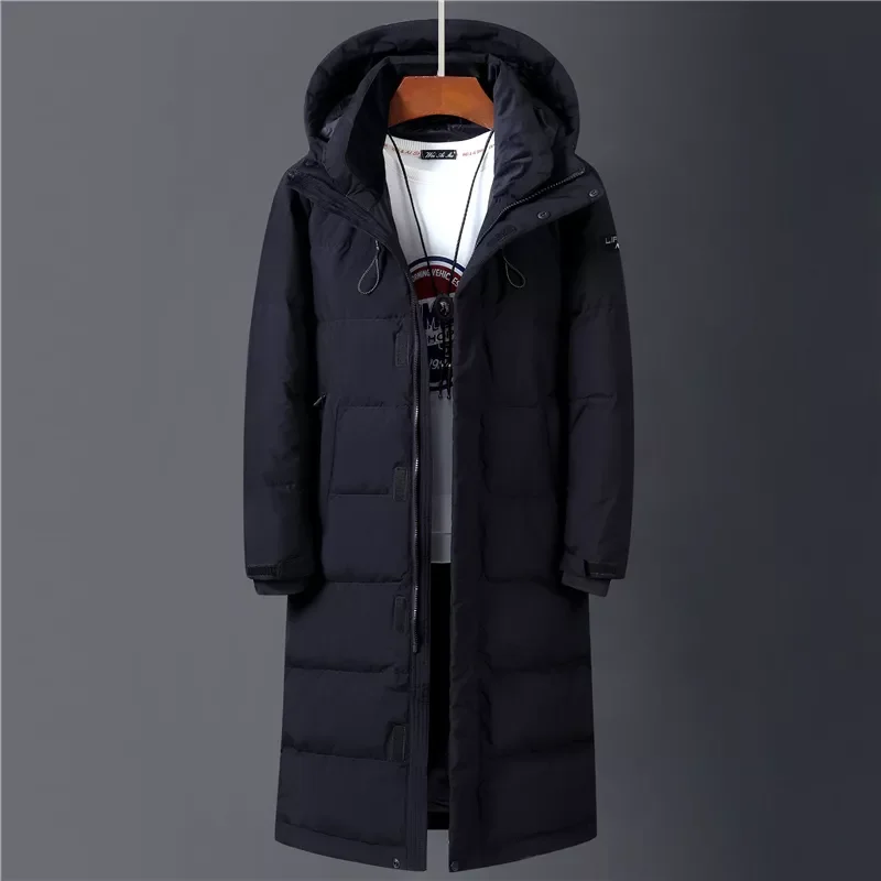 New2022 Coat Men 2021 New Winter Men's  X-Long 90%  White Duck Down  Thick （Winter) Warm Casual Down Jackets Brand Clothing