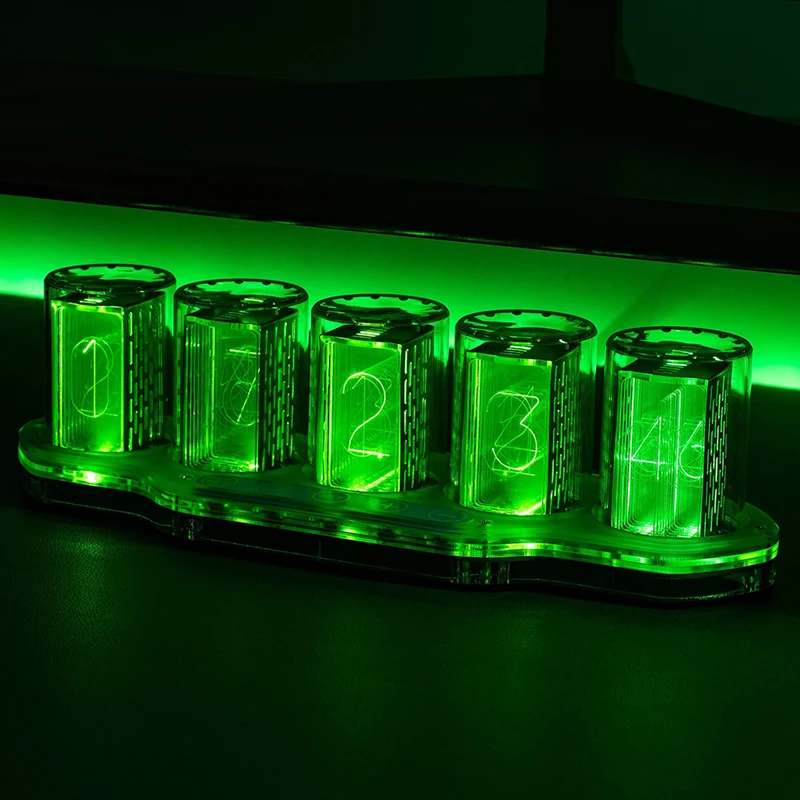Часы RGB Nixie Tube прозрачные акриловые светящиеся цифровые трубчатые часы