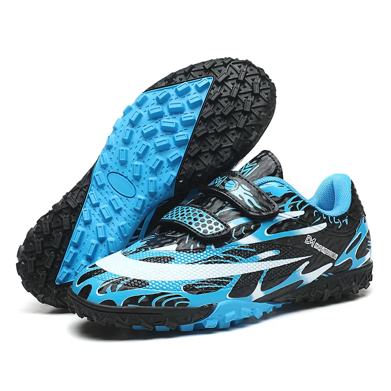 SENAGE Children's Soccer Shoes Kids Boys Girls FG/TF Ankle Boots Non-slip Velcro Football Training Shoes Kids Futsal Football