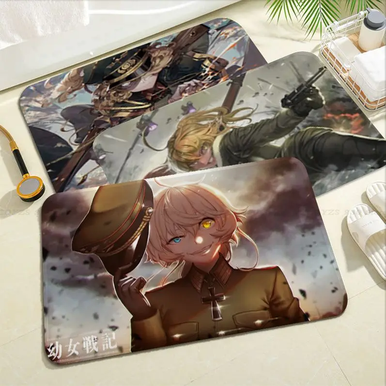 

Youjo Senki Bathroom Mat Cheaper Anti-slip Modern Living Room Balcony Printed Doormat Area Rug