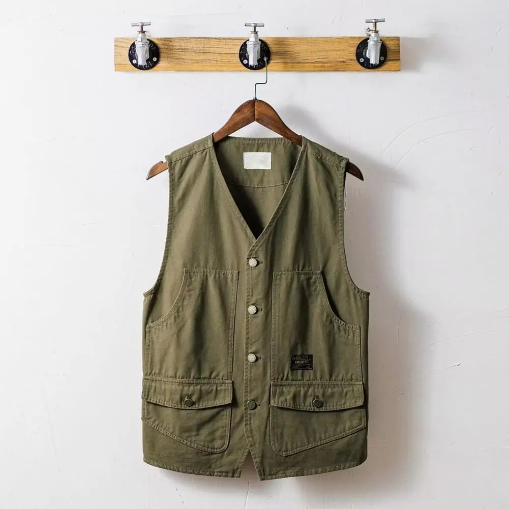 

Neck Korean Color Popular Vest Vest Outdoor Waistcoat Spring Fishing Pure Autumn Style Loose