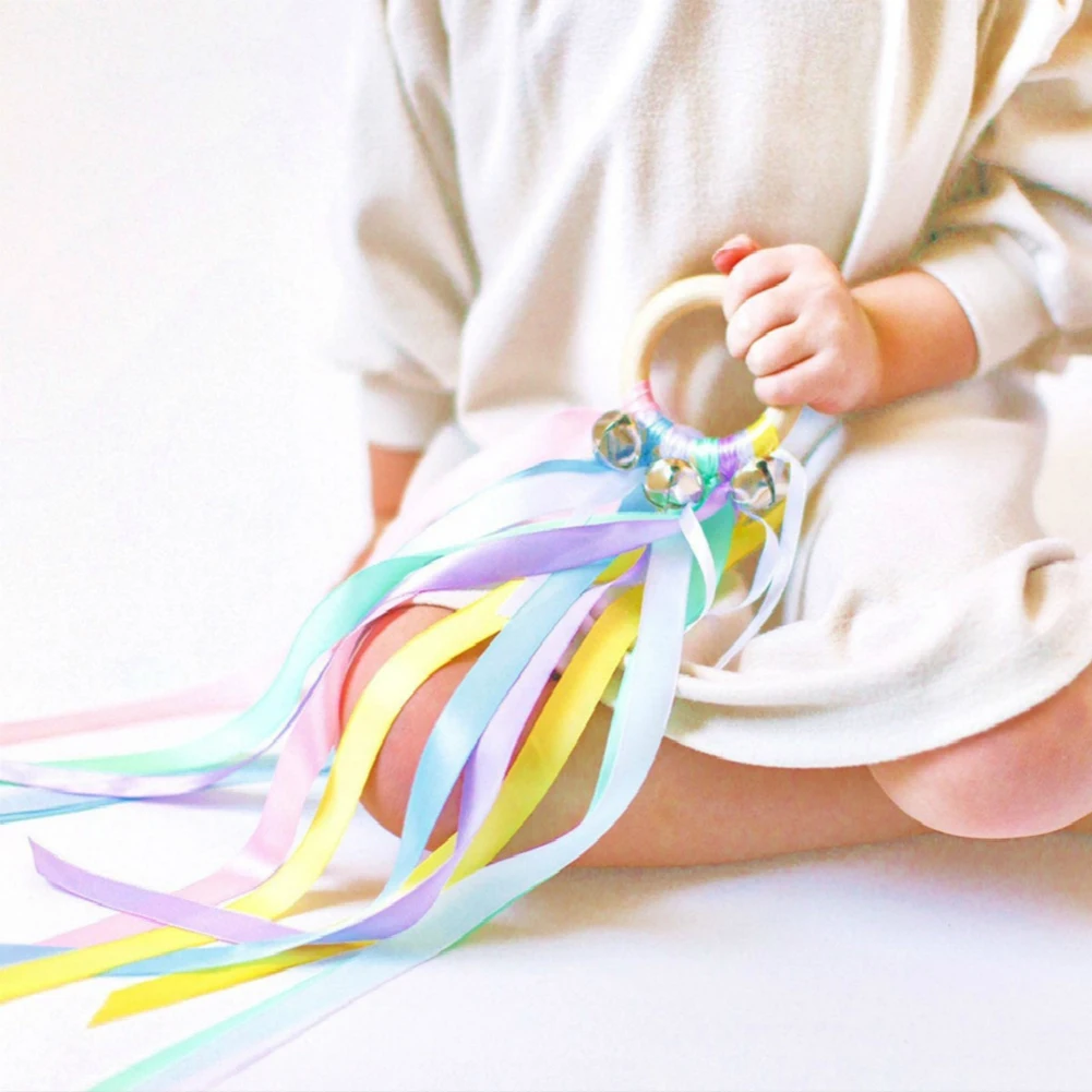 

Радужная деревянная лента, кольцо, игрушки для новорожденных, развитие распознавания слуха, сенсорная лента, деревянная круглая интерактив...