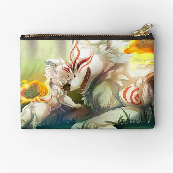 

Сумки Okami Amaterasu и Chibiterasu на молнии, нижнее белье, хранение денег, женские трусики для ключей, кошелек, косметичка, маленькие карманные носки
