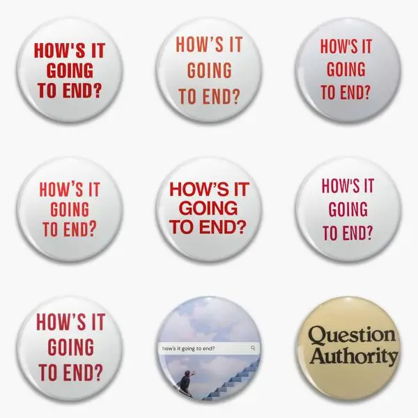 Truman Show The Hows It Going To End How Soft Button Pin Customizable Lover Hat Metal Lapel Pin Decor Women Cartoon Badge Collar