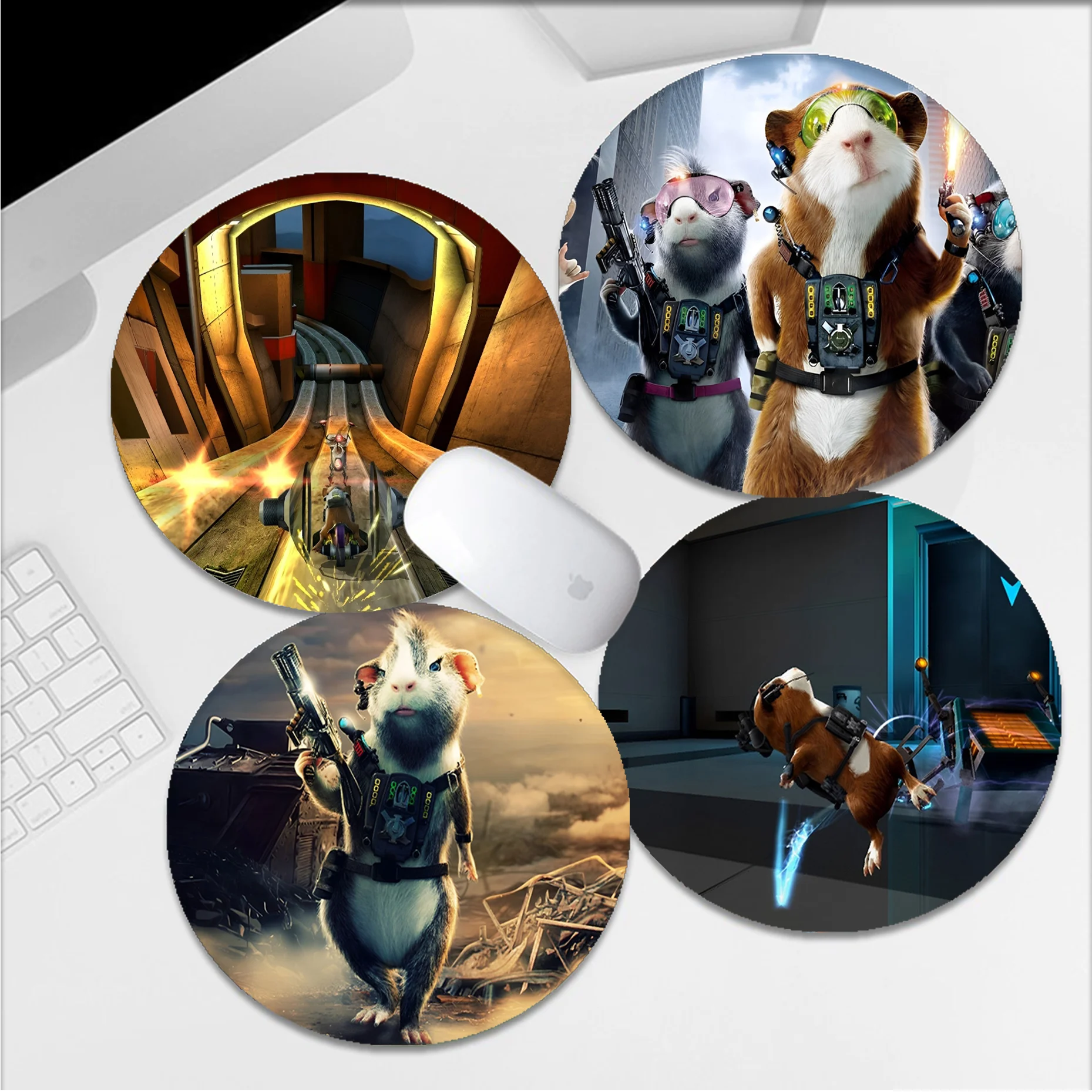 

Disney G-Force Mousepad DIY Round Thickened Mouse Pad Oversized Gaming Keyboard Table Mat Desk Set Accessories Desktop Mat