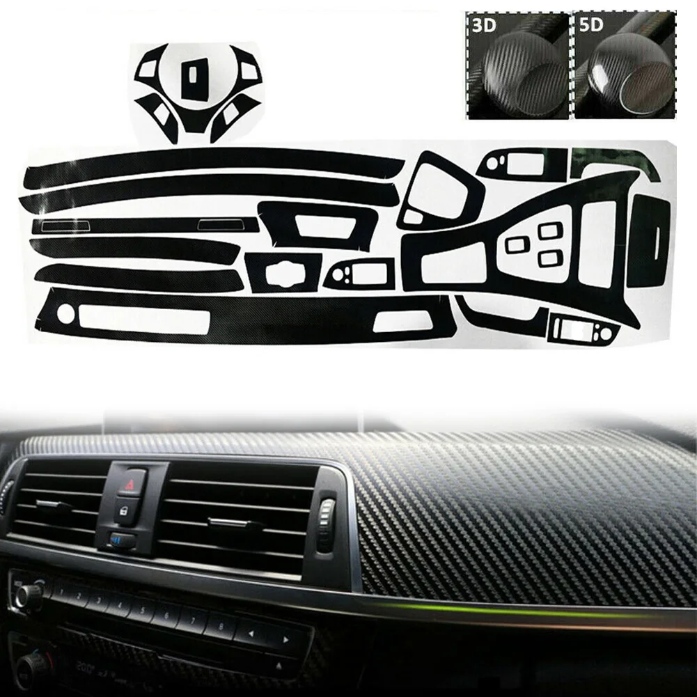 

Автомобильная наклейка для интерьера, отделка 5D из углеродного волокна, Виниловая наклейка для BMW E90 2005-2012, аксессуары для стайлинга автомобиля, Глянцевая наклейка