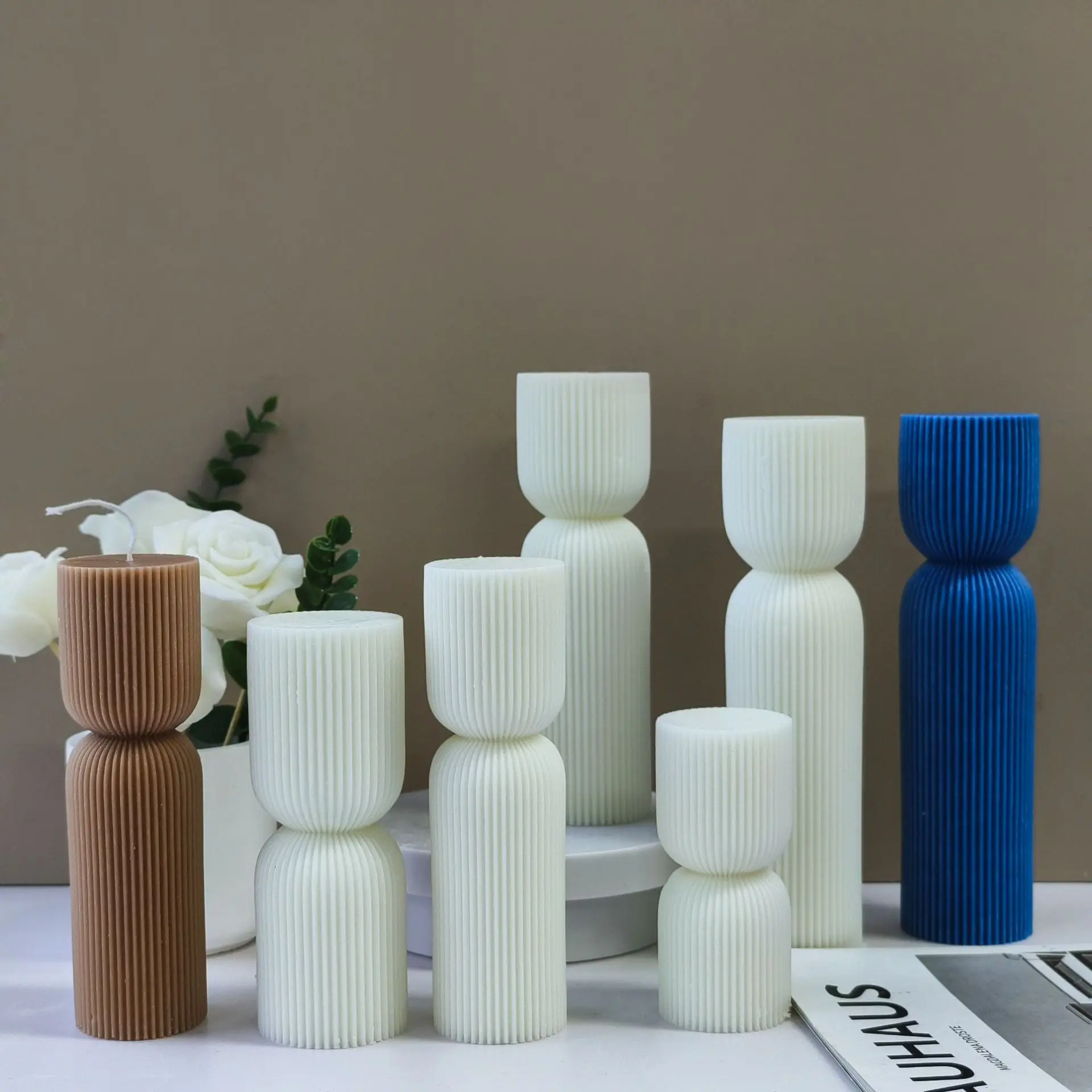 Силиконовая форма сделай сам в виде геометрического столба полоску цилиндр