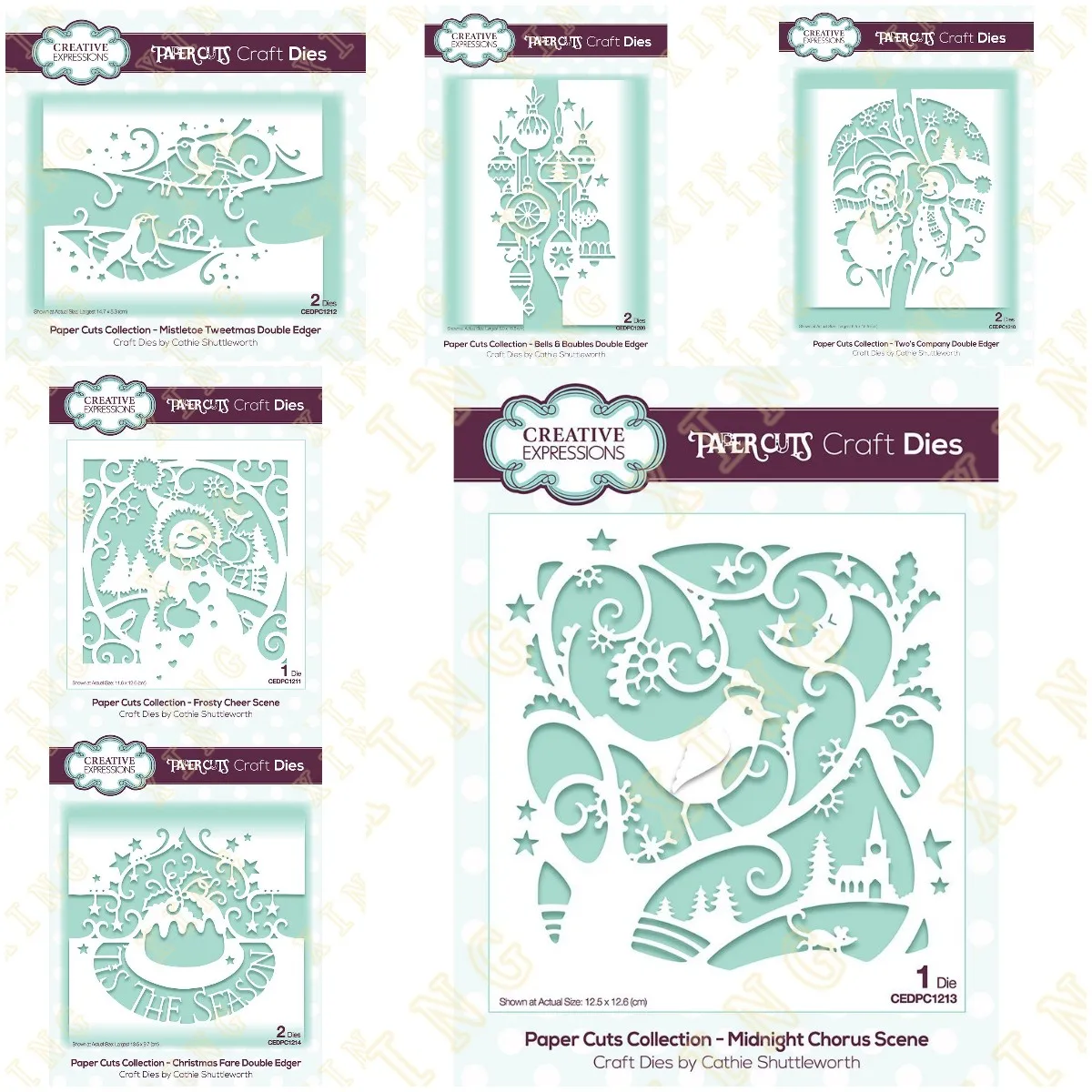 

Christmas Fare Mistletoe Tweetmas Bells and Baubles New Metal Cutting Dies Scrapbook Diary Decoration Stencil Embossing Template