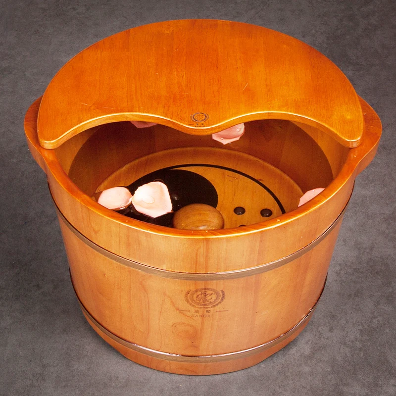 Деревянная ванночка для ног XK мытья ванна бочка магнитная массажная