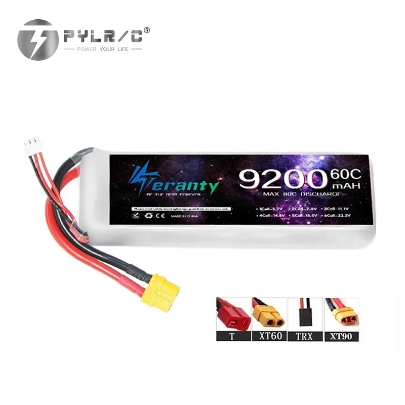 

Литий-полимерный аккумулятор 2S 7,4 В 9200 мА/ч для радиоуправляемых автомобилей, дрифтовых автомобилей, гоночных лодок, игрушек, перезаряжаемые батареи с разъемом XT60 Deans T TRX