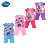 disney minnie mouse girls pyjamas sets summer kids short sleeve t shirtshorts outfits baby childrens clothing pajamas suit