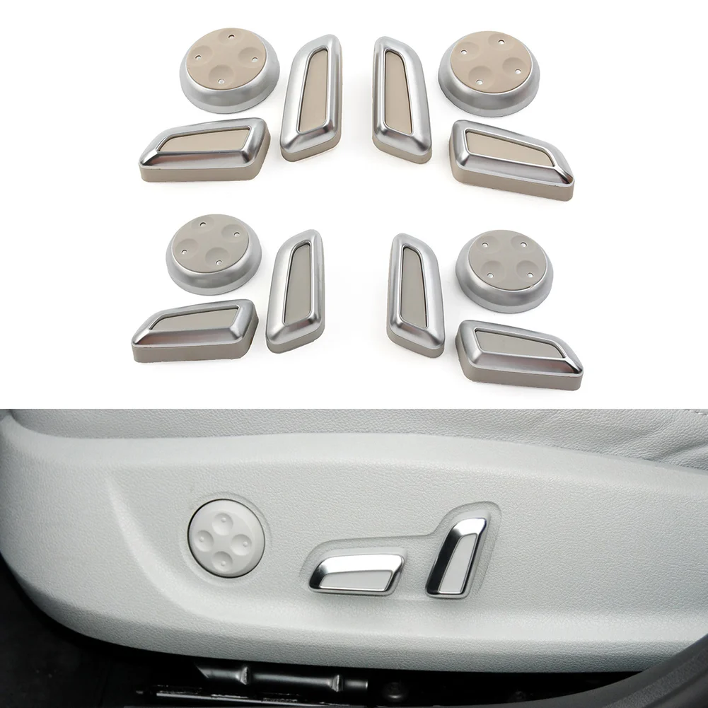 

Комплект накладок на автомобильные сиденья, комплект из 6 кнопок регулировки для Audi A3, A4, A5, A6, A7, Q3, Q5, для Volkswagen CC, Tigauan, бежевый/серый