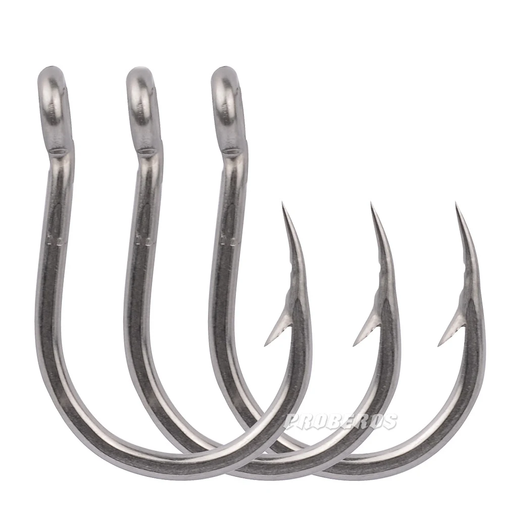 

50pcs Saltwater Fishing Hook JIGGING HOOK 1/0#-13/0# Model Stainless Steel Fishhook Made In Taiwan