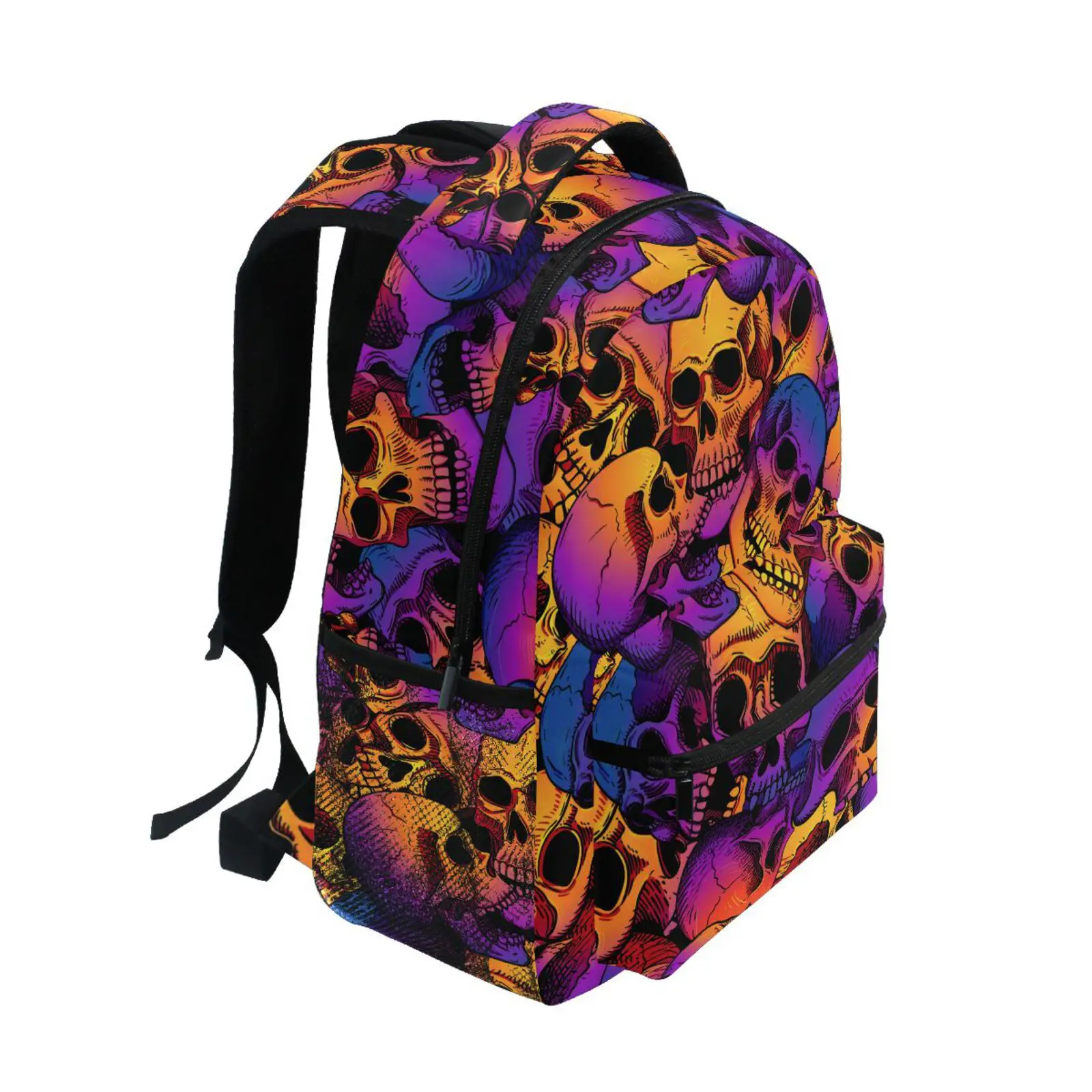 Large Schoolbag Student School Backpack Skull Printed Waterproof Bagpack Primary School Book Bags For teenage Girls kids mochila