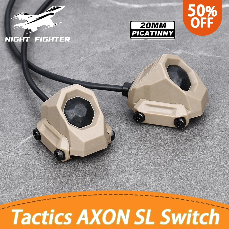 WADSN AXON SL Tactics Remote Pressure Switch Modbutton Surefir M300 M600 2.5 3.5 SF Crane Plug Fit 20mm Rail NGAL PEQ OGL Laser